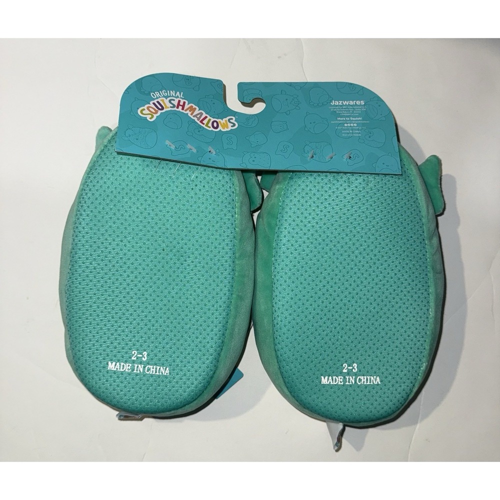 SQUISHMALLOW Kids Slippers Shoes Winston The Owl Plush Soft Wink‎ Size 2/3 - Picture 2 of 2